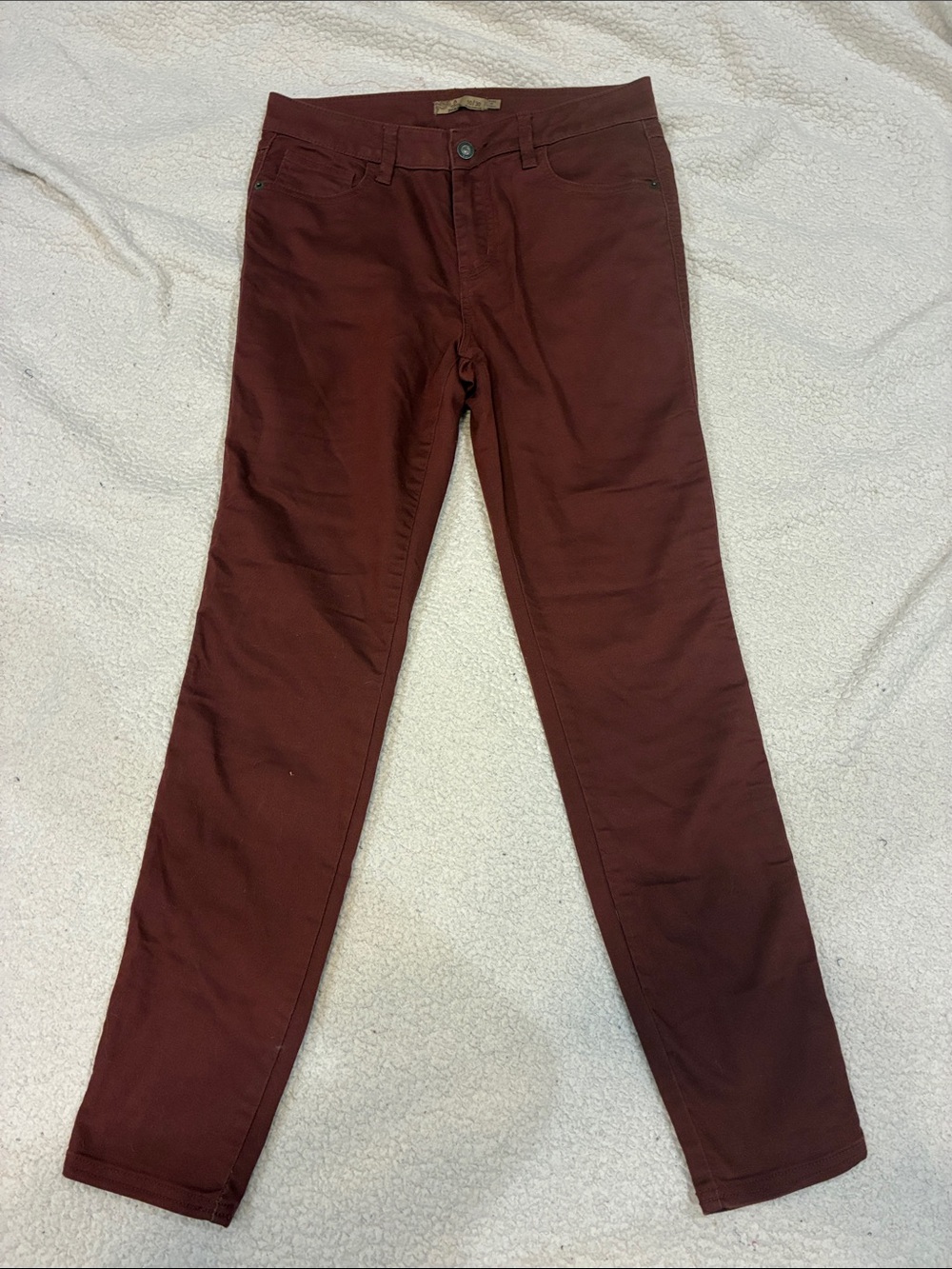 PrAna Kara Skinny Jeans — Burgundy — Size 10/30 — Like New